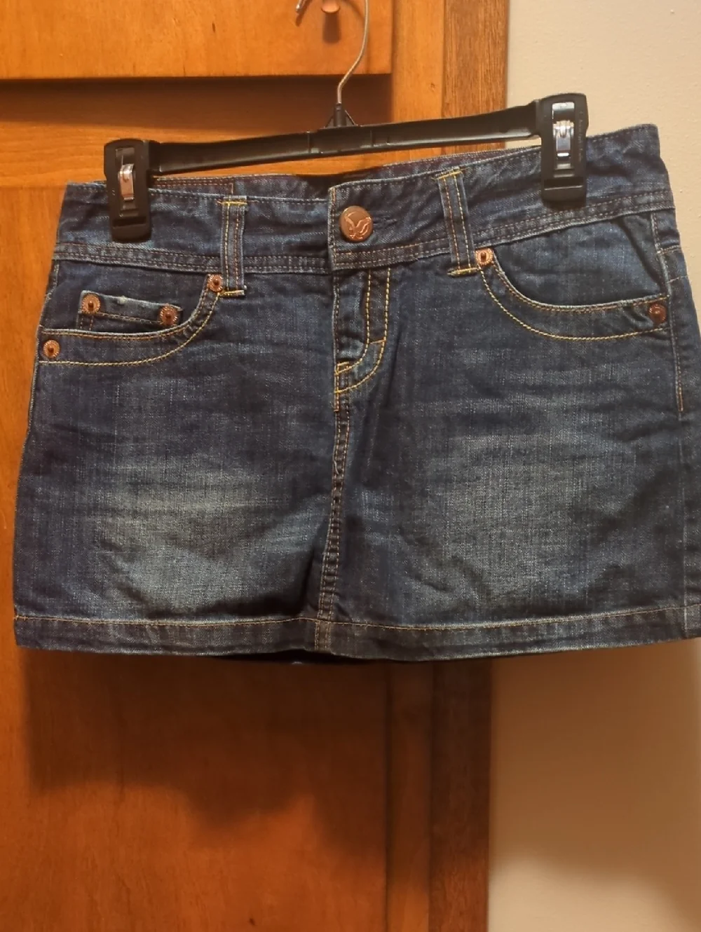 American Eagle Outfitters Dark Blue Denim Skirt - Picture 1 of 12